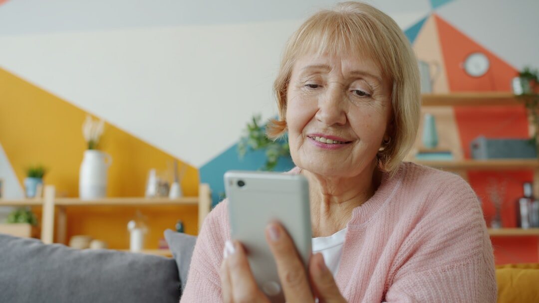 happy senior woman smiling