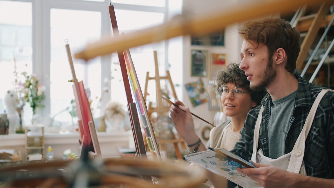seniors at art workshop