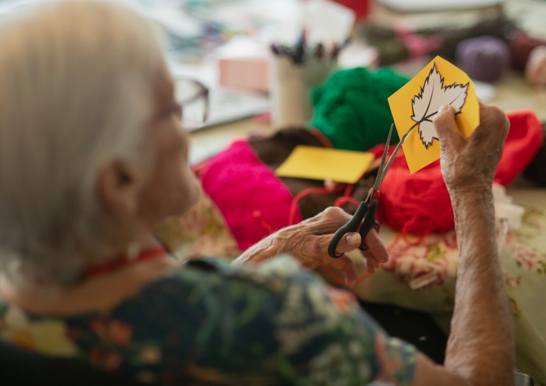 seniors crafting together