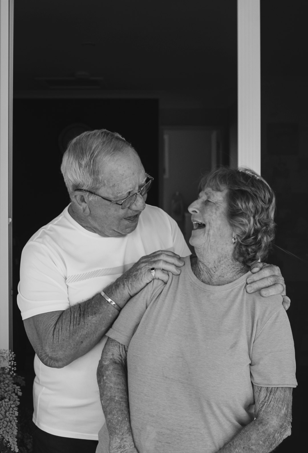seniors laughing together