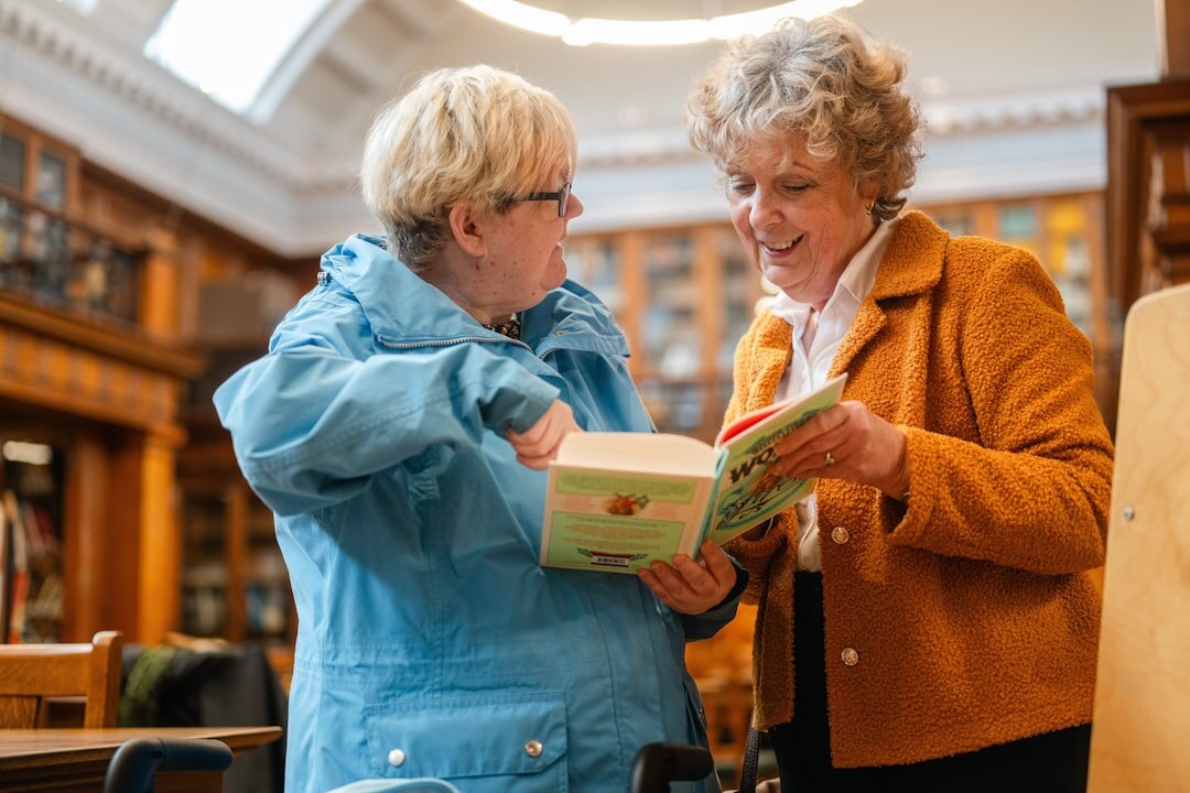 seniors reading books