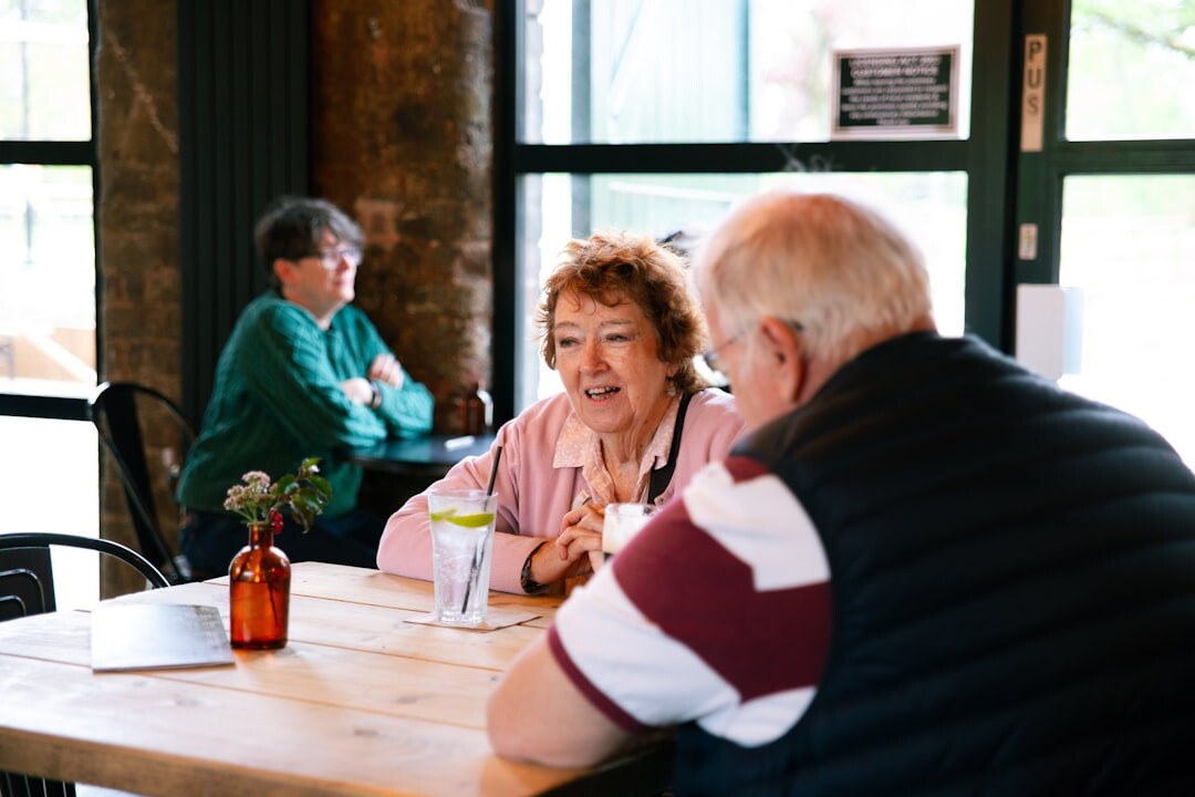seniors laughing in group